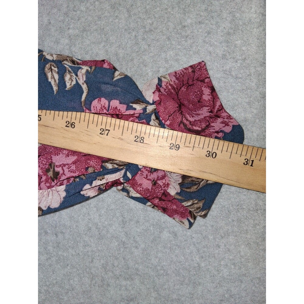 Babydoll Cropped Off The Shoulder Balloon Sleeve Blouse Small Floral Coquette - Picture 8 of 14